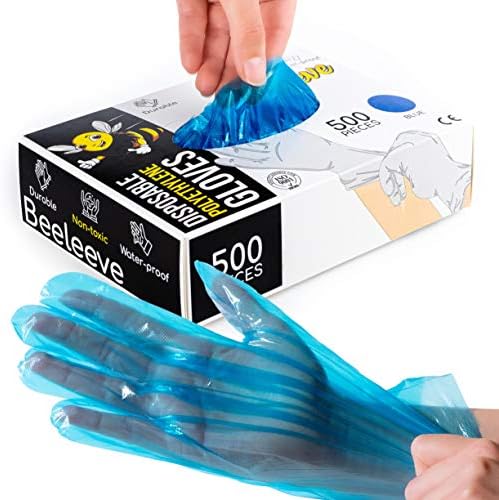 За еднократна употреба пластмасови ръкавици BEELEEVE [500 броя в опаковка] - Един размер подходящ за най - Възможности за