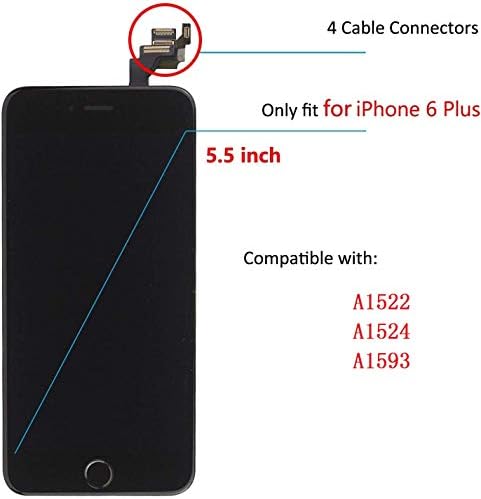 ZTR за iPhone 6 Plus 5.5-инчов ЖКДисплей Дигитайзер, Смяна на Сензорен екран Полнокадровая Монтаж с Бутон Home Предна Камера
