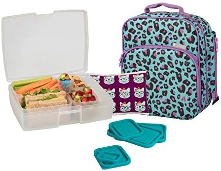 Набор от чанти и кутии за обяд Bentology за момичета, само 9 на предмети - Детска Изолирано чанта за обяд, кутия