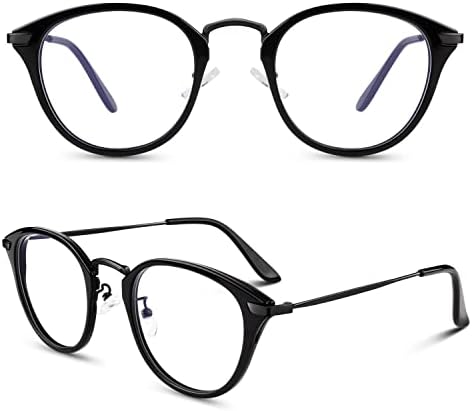 Честит Store CN79 Модни Метални Очила В Рогова Рамка с Прозрачни Лещи За очи