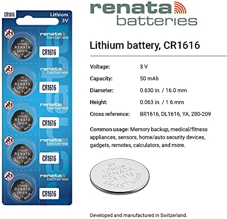 Батерии Renata 2 X Lithium 3V батерия CR1616 швейцарско производство