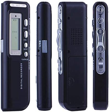 DLOETT 8 GB Портативен Диктофон с Гласово MP3-Плейър Телефон Аудиозапис Цифров Диктофон Диктофон