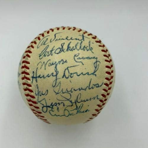 Всъщност имаме чудесен екип, Балтимор Ориолз 1955 година Подписа договор с JSA COA Американската лига бейзбол