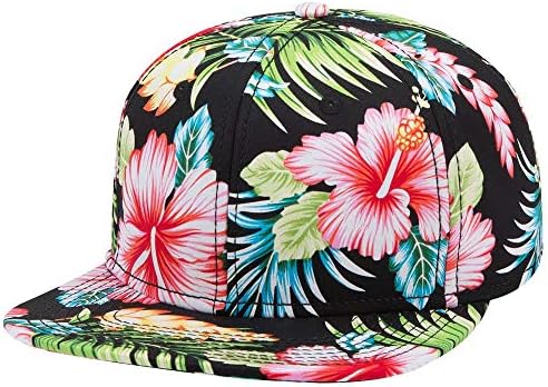 Бейзболна шапка Armycrew с Гавайским Тропически Цветя Модел и Тромаво Плосък Клюн възстановяване на предишното положение