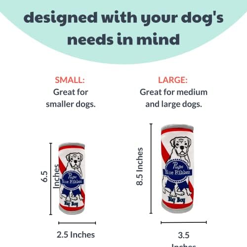 H & K за кучета Power Plush | Синята лента за кученца (малка) | Забавна играчка за куче | Играчка за кучета с пищалкой