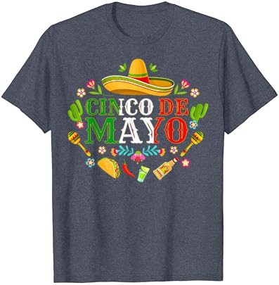 Синко Де Майо Мексиканска Фиеста 5 Де Майо Мъжки Дамски Тениска За Деца