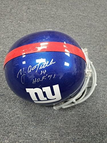 Y. A. Tittle Подписа Реплика на каската Джайънтс с Автограф Auto PSA/DNA AH30404 - Каски NFL с автограф