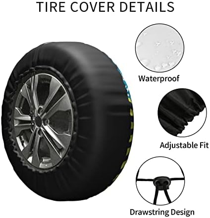 Калъф за резервна гума с Гледката на Залеза на Хартата Колорадо, Прахоустойчив, Водоустойчив UV-калъф за гуми,