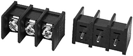 X-DREE 3-позиционен клеммные подложки за печатни платки със стъпка 8 мм Жак 300V 5A 12шт (3-лентов интерфейсен блок за печатни