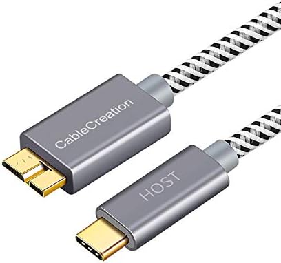 Многопортовый USB адаптер C-hub, комплект CableCreation 6-в-1 USB C-hub с Къс кабел за твърд диск, USB C с дължина 1