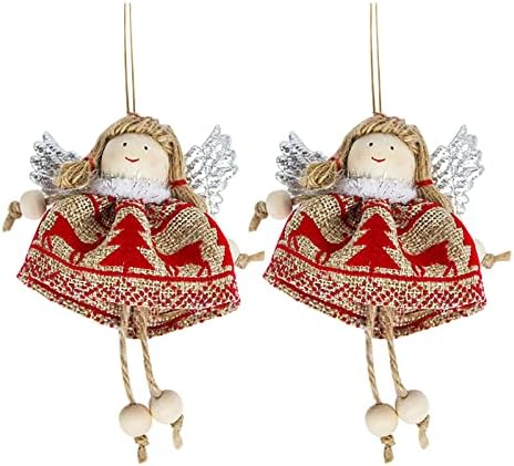2 БР. Коледни Мини Декоративни Кукли Коледен Снежен човек Старецът Ангел Кукла, Кукла Коледната Елха на Врати и Прозорци