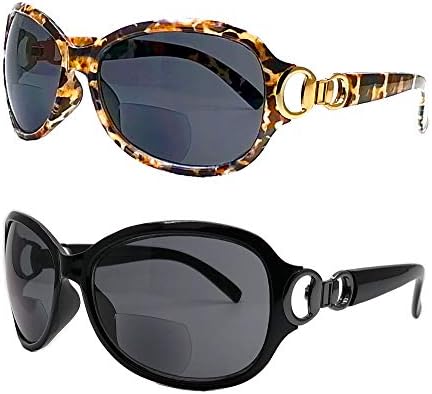 Нови 2 двойки бифокальных слънчеви очила за четене за жени с винтажной защита от ултравиолетови лъчи