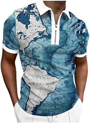 Мъжки Поло Dry Fit с Къс ръкав, Абсорбиращи Влагата Пуловери за Голф, Мъжки Ежедневни Обикновена Хипстерские Ризи, Тениски