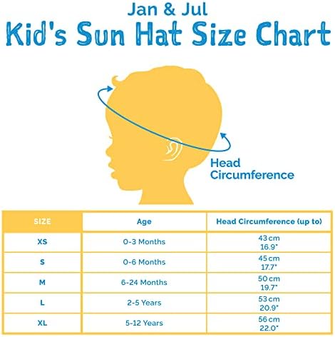 JAN & JUL Оригинални Регулируеми памучни слънчеви шапки Grow-with-Me 50+ UPF (Бебешки, за деца, Момче)