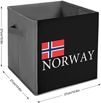 Норвежката Национална Гордост Сгъваеми Кутии За съхранение на Основите на Сгъваеми Тъканни Кубчета За Съхранение на Кутии-Организаторите с Дръжки
