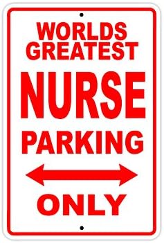 Най-голямата в света Табела Паркинг само за медицински Сестри Подарък Стенни Новост От Алуминий 12 X 18