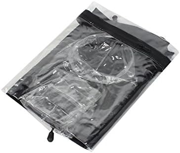 Qtqgoitem Непромокаеми дрехи за дъжд, защита на обектива, чанта за камера, Черен, Прозрачни, за DSLR (модел: