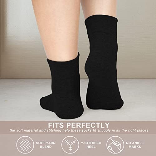 6 Двойки Диабет чорапи за жените, Памучни чорапи Свободно, Намаляване на по-висока квалификация с Широк Нищо