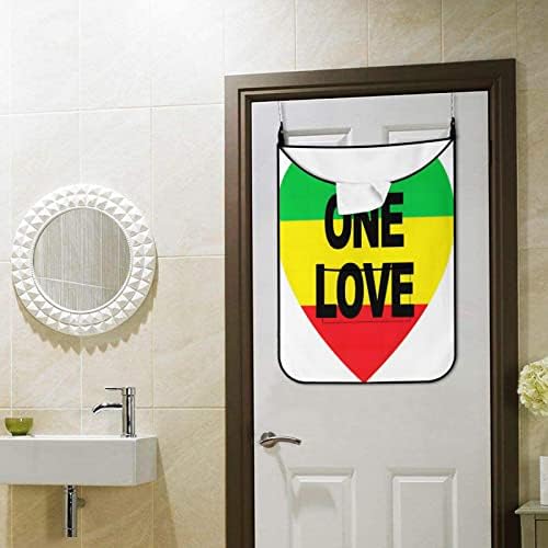 Компактен Подвесная чанта за дрехи One Love Rasta Colors Сърце, Здрав, спалня, баня, тоалетна, общежития