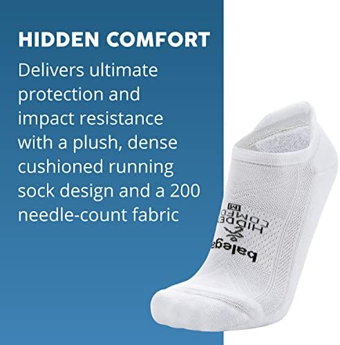 Мъжки и Дамски чорапи за джогинг Balega Hidden Comfort No-show с пяточным езикът (2 чифта, бял и черен)
