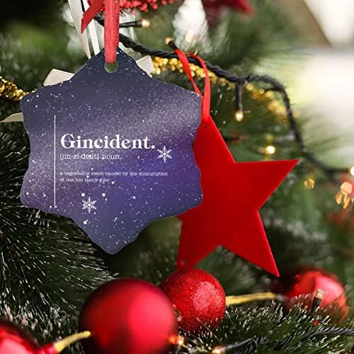 Определяне на Gincident Коледна Украса Определение Gincident Типография Украса за Коледната Елха Керамични