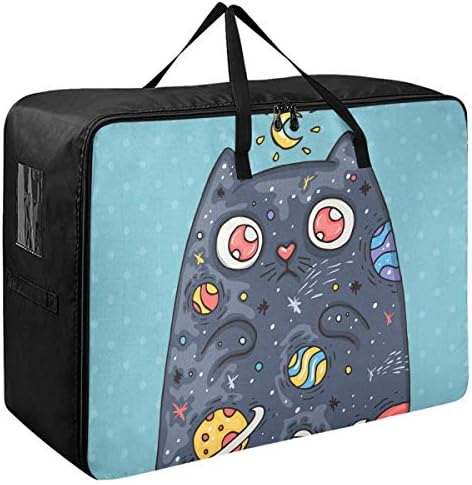 N/A Чанта за съхранение на дрехи, Легла за Завивки, Големи Голям Чанта-Органайзер с Приятен Котка от Картун Вселена, Чанта