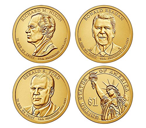 Различни Марки на Монетния двор на Президентския Набор от актуализации P, D, S Общо 9 монети Блестящи, Без да се прибягва
