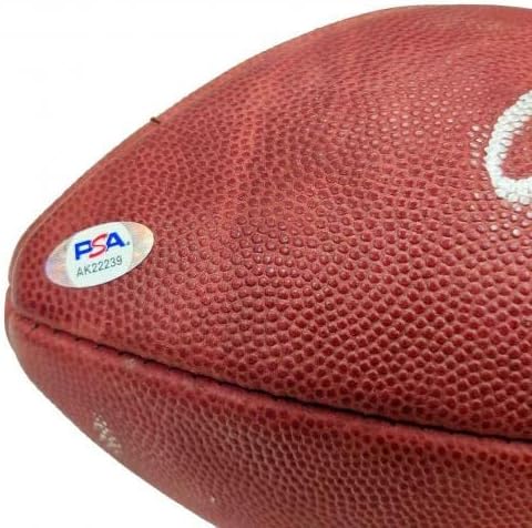 Дан Марино Подписа Официални Кожени Футболни Топки Делфините PSA с Автограф/DNA AK22239 - Футболни топки С