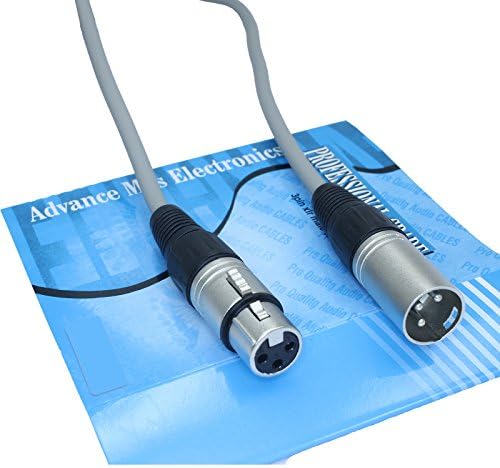MCSPROAUDIO 100 Фута кабел за микрофон XLR от мъжа към жената (сив)