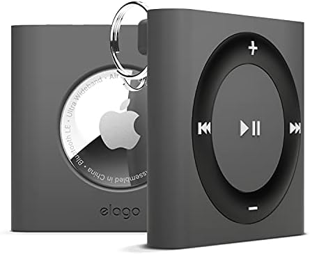 калъф elago Разбъркване е Съвместим с калъф Apple AirTags Case [Тъмно сив] - Предназначени за въздушна етикети, защита