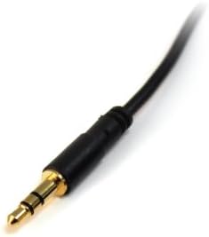 StarTech.com аудио кабел 3.5 мм - 3 метра - Тънък Кабел M / M - AUX - аудио кабел мъж към мъж - AUX Кабел - Кабел за слушалки - Допълнителен кабел (3 мм), черен