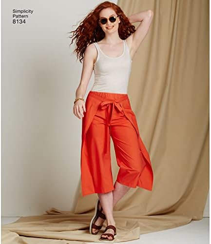Набор от выкроек за шиене на женските панталони и шорти Simplicity 8134 Easy to Sew, Размери 6-14