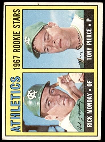 1967 Topps 542 Начинаещи лека атлетика Рик Понеделник /Тони Пиърс Канзас Сити Атлетикс (Бейзболна картичка) VG Athletics