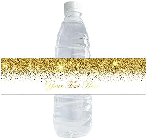 30шт Индивидуални Златни Луксозни Етикети за бутилки САМ Company Етикети за бутилки с вода Персонализирани Стикери За Рожден