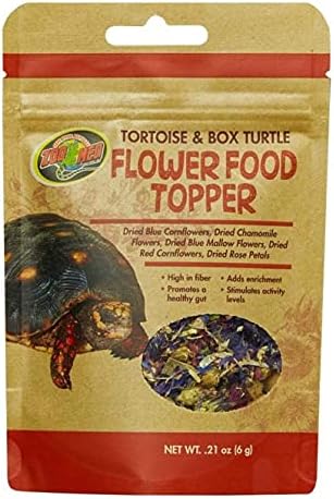 Topper за хранене Zoo Med с костенурката и цвете костенурки в кутия, 0,21 унция.