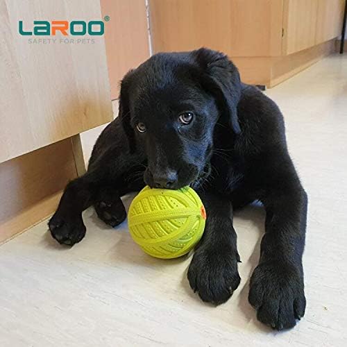 LaRoo Писклив Топка за Кучета, Трайна топката-Пищалка От Естествен Каучук, Плаващ За Тренировка Хвърляне, Дъвчене Играчка