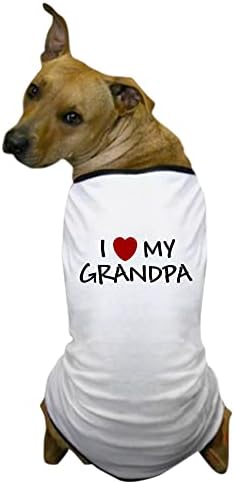 CafePress Тениска Аз обичам своя Дядо, Тениска За Малки Кучета, Дрехи за домашни любимци, Забавен Костюм на Куче