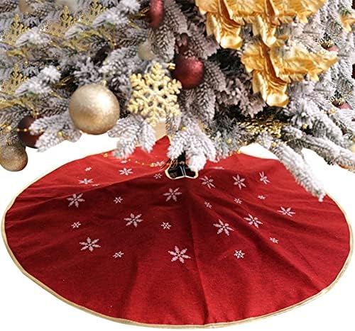 Коледна елха, Коледни украси под дървото, Подложка за пном пен с принтом Бели снежинки, Кръгъл Килим за пода в Хола