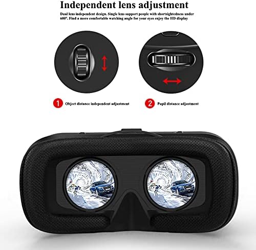 VR-Слушалки с дистанционно управление, 3D очила, Слушалки виртуална реалност за VR-игри / 3D филми, HD Защитни очила с пълен