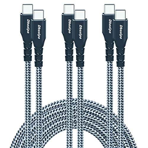 USB кабел-C-USB 3A C, за бързо зареждане, зарядно устройство Daxipo USB Type C, Сплетен кабел, Съвместим с Samsung Galaxy S9 S10 S8 S20 Plus A51 A12 A11, Note 10 9 8, контролер PS5 USB C (10 фута, черен)