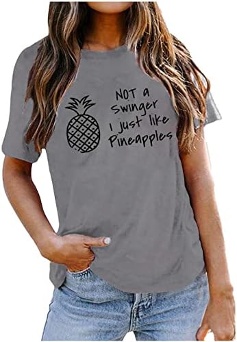 Плажни Ризи за Жени Хавайска Палма Графични Тениски Цветен Блок Блуза с Къс Ръкав Почивка Реколта Тениска Върховете