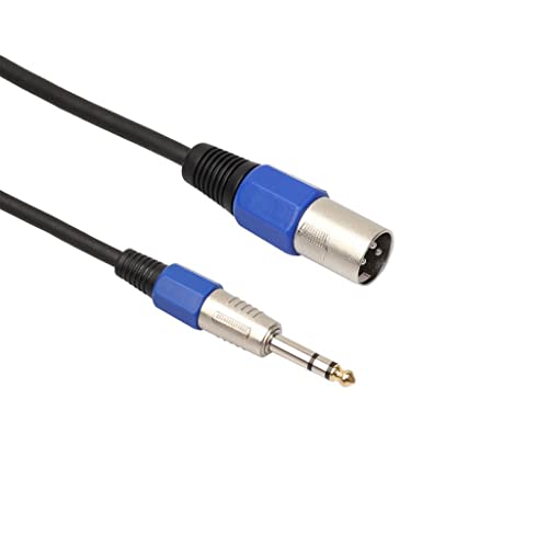 Tachiuwa 6,35 мм (1/4 инча) Штекерный микрофон кабел TRS Стерео-XLR от 1 фут до 3 контакти