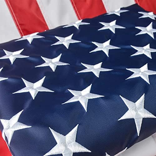 Американски флаг 2x3 Фута, Знаме на САЩ от оксфорд найлон, Ярък Цвят, Вшитые ленти, Месингови люверсы, бродирани Звезди,