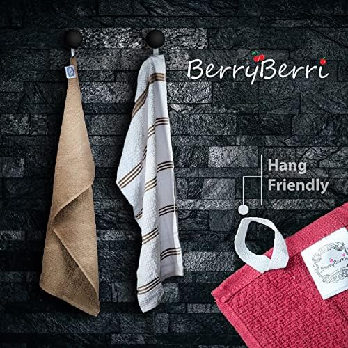 Комплекти кухненски кърпи и салфетки за миене на съдове BerryBerri, 13 опаковки, 15,7 x 25 и 12 x 12 см - Супер Меки Абсорбиращи