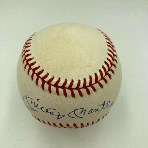 Красив Мики дод мантия С Автограф на Американската Лига Бейзбол PSA DNA Graded MINT 9 - и Бейзболни Топки С Автографи