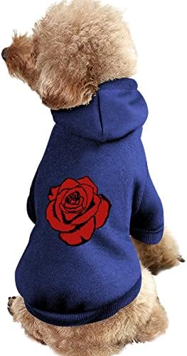 Червена Роза Дрехи за Кучета Зимни Блузи за Домашни Любимци Меки и Топли Блузи за Малки до Средни Кучета