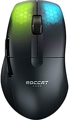 Безжична мишка ROCCAT Коне Pro Air за игри за PC, Черна и Безжична Детска Слушалки Syn Pro Air за игри PC, Светлина,