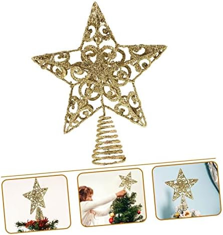 INOOMP Коледно Дърво Горна Звезда Mesa para De Коледна Звезда Topper Коледно Дърво Звезден Topper Коледно Дърво Топперы