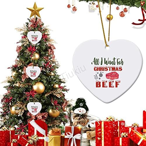 3 Инча Всичко, което искам за Коледа, Декорации с Цитати от Говеждо месо, Коледни Украшения във формата на