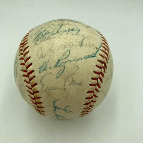 1965 Отбор на Чикаго Къбс Подписа Ретро играта топката Уилсън Ърни Бэнкса JSA COA - Бейзболни топки с Автографи